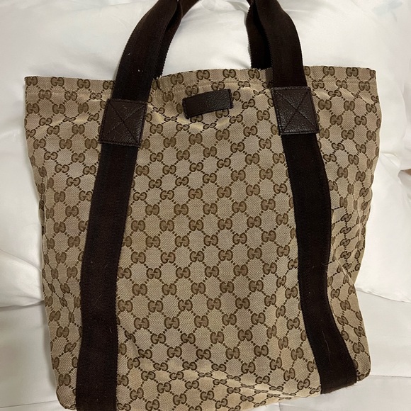 Gucci Brown Monogram Tote Bag - Picture 1 of 6